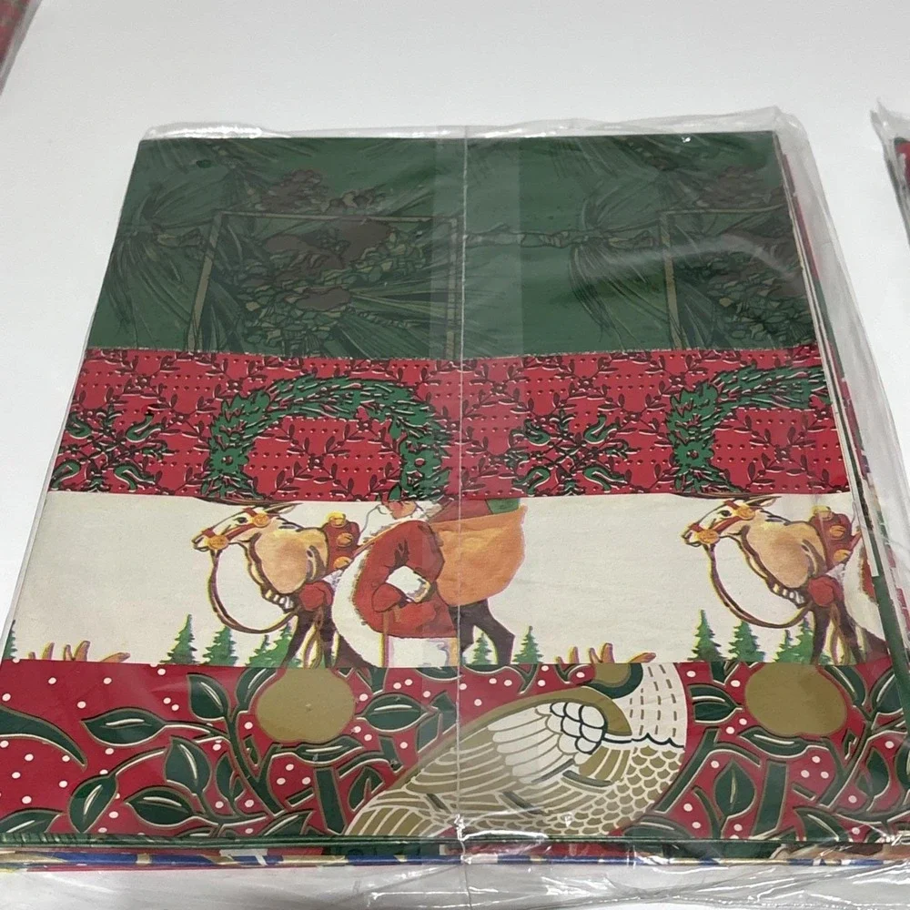Vintage Christmas Gift Wrap Paper Artfaire New Sealed 3 Packs 300sq Feet Holiday